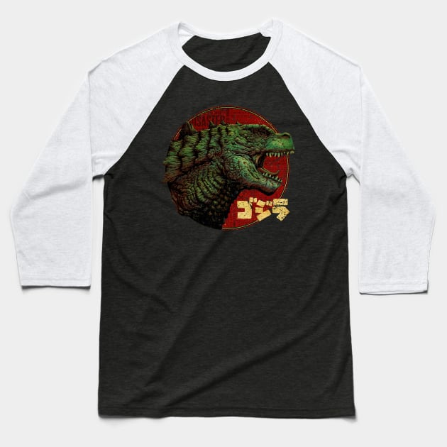 Vintage Godzilla Baseball T-Shirt by den.make